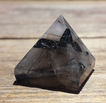 Load image into Gallery viewer, TOURMALATED QUARTZ natural small gemstone crystal pyramid 20-22