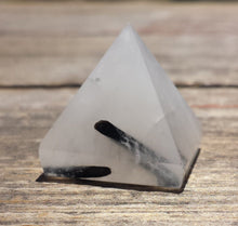 Load image into Gallery viewer, TOURMALATED QUARTZ natural small gemstone crystal pyramid 20-22