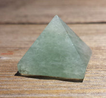 Load image into Gallery viewer, GREEN FLUORITE natural small gemstone crystal pyramid 20-22