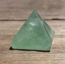 Load image into Gallery viewer, GREEN FLUORITE natural small gemstone crystal pyramid 20-22