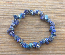 Load image into Gallery viewer, LAPIS LAZULI Natural Stone Gemstone Stretchy Chip Bracelet