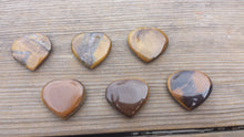 Load image into Gallery viewer, NATURAL TIGER EYE Gemstone Puffy Heart 30-35mm