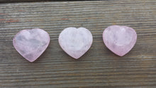 Load image into Gallery viewer, NATURAL ROSE QUARTZ Gemstone Puffy Heart 30-35mm