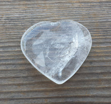 Load image into Gallery viewer, NATURAL CLEAR QUARTZ Gemstone Puffy Heart 30-35mm