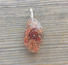 Load image into Gallery viewer, ORGONE CARNELIAN Gemstone Eye Shaped Pendant Orgone (One)