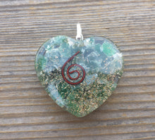 Load image into Gallery viewer, ORGONE JADE Gemstone Heart Shaped Pendant Orgone (One)