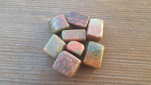 Load image into Gallery viewer, SIX (6) UNAKITE Tumbled Stones Medium Natural Tumble Stones