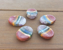 Load image into Gallery viewer, GEMSTONE WORRY STONE Natural 7 Chakra Bonded (One)