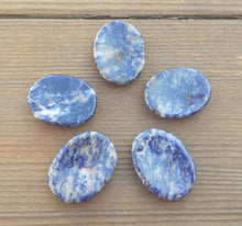 Load image into Gallery viewer, SODALITE Worry Stone Natural Stone Hand Carved Gemstone Worry Stone