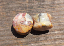 Load image into Gallery viewer, Pair of Real CRAZY LACE AGATE Plugs Gauges Body Jewelry Double Flared - Pick Size