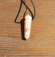 Load image into Gallery viewer, SUNSTONE Crystal Point Pendant With Adjustable Cord Stone Natural Gemstone