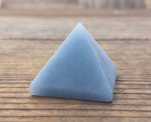Load image into Gallery viewer, ANGELITE natural small gemstone crystal pyramid 20-22