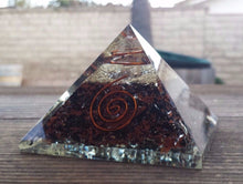 Load image into Gallery viewer, Extra Large (70-75mm) MAHOGANY OBSIDIAN Orgone Gemstone Pyramid X-Large Pyramid Orgone
