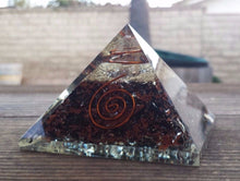 Load image into Gallery viewer, Extra Large (70-75mm) MAHOGANY OBSIDIAN Orgone Gemstone Pyramid X-Large Pyramid Orgone