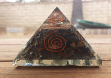 Load image into Gallery viewer, Extra Large (70-75mm) BLUE TIGER EYE Orgone Gemstone Pyramid X-Large Pyramid Orgone
