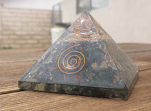 Load image into Gallery viewer, Extra Large (70-75mm) BLUE TIGER EYE Orgone Gemstone Pyramid X-Large Pyramid Orgone