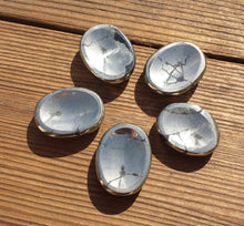 Load image into Gallery viewer, PYRITE Worry Stone Natural Stone Hand Carved Gemstone Worry Stone