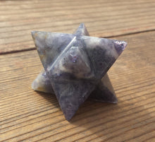 Load image into Gallery viewer, Large (50mm) BLUE AVENTURINE Natural Gemstone Merkaba Star (One)