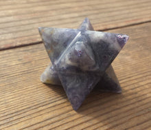 Load image into Gallery viewer, Large (50mm) BLUE AVENTURINE Natural Gemstone Merkaba Star (One)