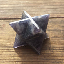 Load image into Gallery viewer, Large (50mm) BLUE AVENTURINE Natural Gemstone Merkaba Star (One)