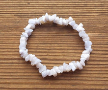 Load image into Gallery viewer, Natural BLUE LACE AGATE Stone Gemstone Stretchy Chip Bracelet