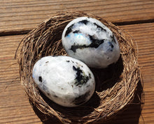 Load image into Gallery viewer, RAINBOW MOONSTONE EGG Natural Stone Hand Carved Gemstone Egg