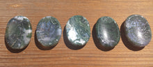 Load image into Gallery viewer, MOSS AGATE Worry Stone Natural Stone Hand Carved Gemstone Worry Stone