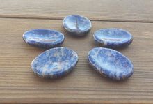 Load image into Gallery viewer, SODALITE Worry Stone Natural Stone Hand Carved Gemstone Worry Stone
