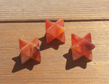Load image into Gallery viewer, GEMSTONE MERKABA STAR Natural Carnelian (One)