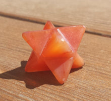 Load image into Gallery viewer, GEMSTONE MERKABA STAR Natural Carnelian (One)