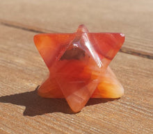 Load image into Gallery viewer, GEMSTONE MERKABA STAR Natural Carnelian (One)