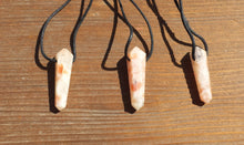 Load image into Gallery viewer, SUNSTONE Crystal Point Pendant With Adjustable Cord Stone Natural Gemstone