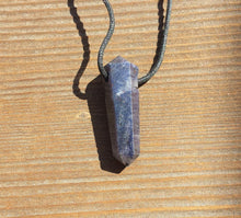 Load image into Gallery viewer, BLUE AVENTURINE Crystal Point Pendant With Adjustable Cord Stone Natural Gemstone