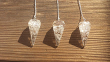 Load image into Gallery viewer, ORGONE CLEAR QUARTZ Gemstone Faceted Orgone Pendulum