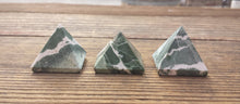 Load image into Gallery viewer, GREEN ZEBRA JASPER natural small gemstone crystal pyramid 20-22