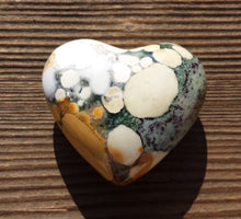 Load image into Gallery viewer, NATURAL FOSSIL JASPER Gemstone Puffy Heart 40-45mm