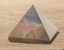 Load image into Gallery viewer, BLUE TIGER EYE natural small gemstone crystal pyramid 20-22