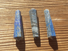 Load image into Gallery viewer, NATURAL LAPIS LAZULI Double Terminated Gemstone Crystal Pencil Point (One)