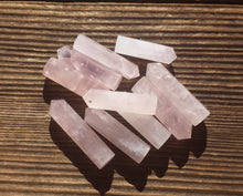 Load image into Gallery viewer, NATURAL ROSE QUARTZ Single Terminated Gemstone Crystal Pencil Point (One)