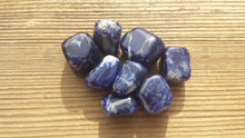 Load image into Gallery viewer, THREE (3) SODALITE TUMBLED Stones Medium/Large Natural Tumble Stones