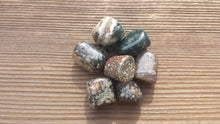 Load image into Gallery viewer, THREE (3) OCEAN JASPER Tumbled Stones  Medium/Large Natural Tumble Stones