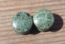 Load image into Gallery viewer, Pair of Real GREEN EYE JASPER Plugs Gauges Body Jewelry Double Flared - Pick Size
