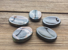 Load image into Gallery viewer, BLUE TIGER EYE Worry Stone Natural Stone Hand Carved Gemstone Worry Stone