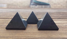 Load image into Gallery viewer, BLACK TOURMALINE natural small gemstone crystal pyramid 20-22