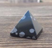 Load image into Gallery viewer, SNOWFLAKE OBSIDIAN natural small gemstone crystal pyramid 20-22