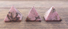 Load image into Gallery viewer, RHODONITE natural small gemstone crystal pyramid 20-22