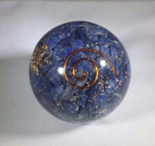 Load image into Gallery viewer, Medium (40-50mm) BLUE AVENTURINE Orgone Gemstone Sphere Orgone Sphere