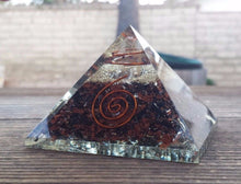 Load image into Gallery viewer, Extra Large (70-75mm) MAHOGANY OBSIDIAN Orgone Gemstone Pyramid X-Large Pyramid Orgone