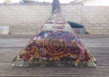 Load image into Gallery viewer, Extra Large (70-75mm) MOOKAITE JASPER Orgone Gemstone Pyramid X-Large Pyramid Orgone
