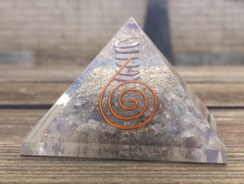 Load image into Gallery viewer, Large (60-65mm) IOLITE Orgone Gemstone Pyramid Large Pyramid Orgone
